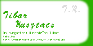 tibor musztacs business card